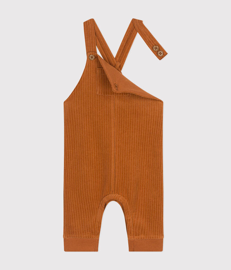 Babies' Velour Dungarees brown