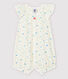Babies' Cotton and Linen Blend Playsuit with Little Flowers