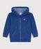 Children's zip-up cotton sweatshirt blue