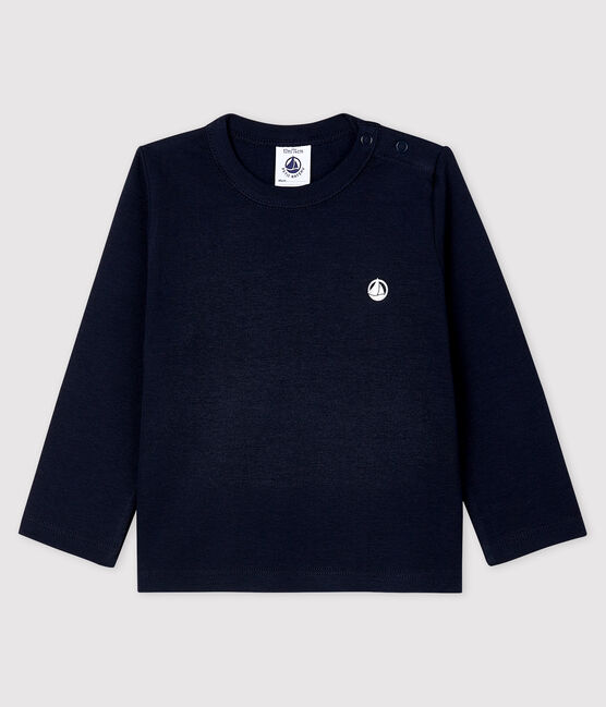 Baby Boys' Long-Sleeved Cotton T-Shirt SMOKING blue