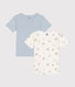 Children's short-sleeved cotton space-themed T-shirts - 2-Pack