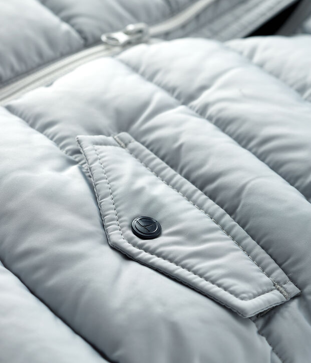 Baby boy's quilted puffer jacket grey