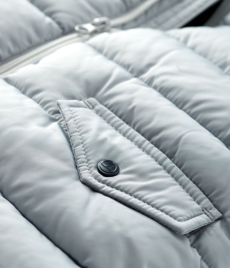 Baby boy's quilted puffer jacket GRIS CLAIR grey
