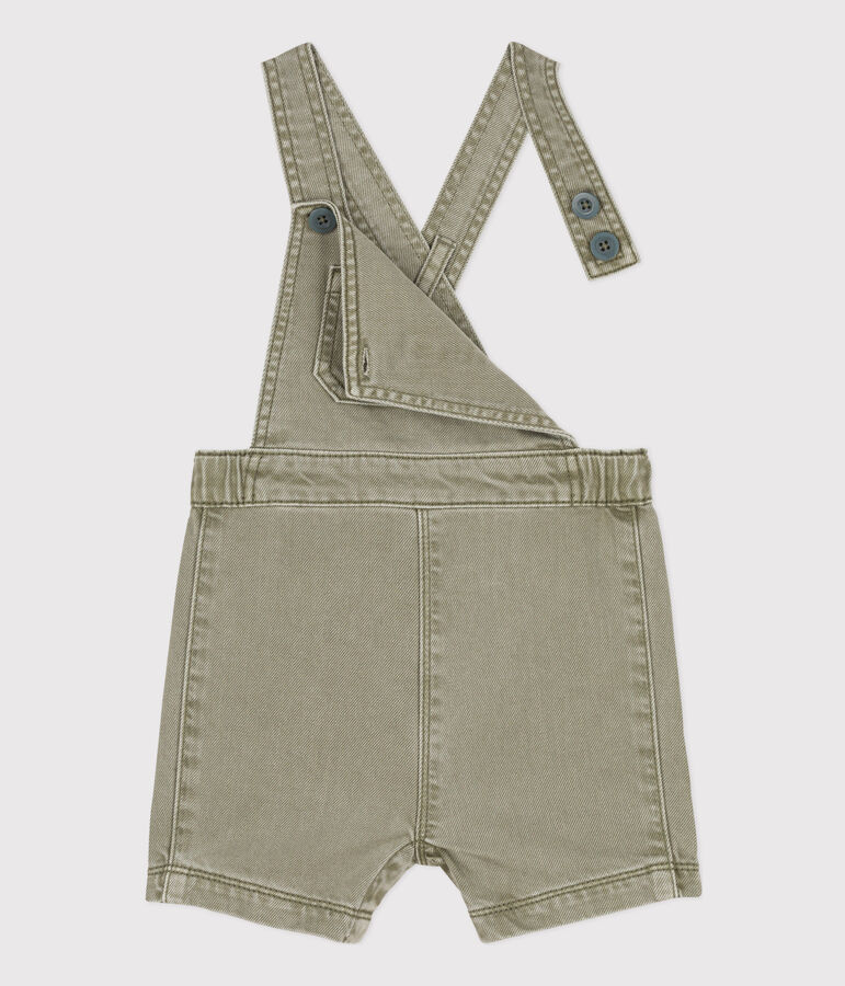 Babies' Denim Dungaree Shorts MARECAGE green