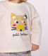 Babies' long-sleeved T-shirt with a cat design