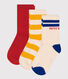 Children's Stripy Cotton Socks - 3-Pack