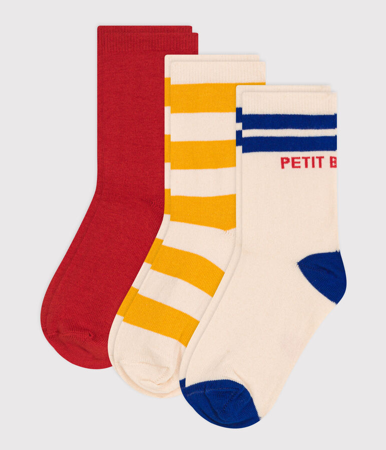 Children's Stripy Cotton Socks - 3-Pack multicolor