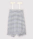 Baby Girls' Stripy Cotton and Linen Playsuit