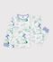 Children's pyjamas in fleece with a dragon print white/multicolor
