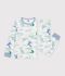 Children's pyjamas in fleece with a dragon print white/multicolor