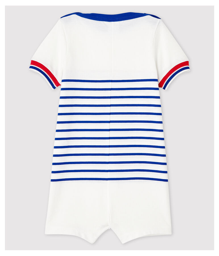 Baby Boys' Stripy Jersey Playsuit white/blue