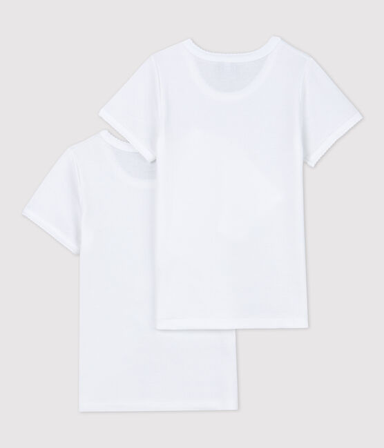 Girls' White Short-Sleeved T-Shirt - 2-Pack variante 1
