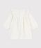 Babies' long-sleeved embroidered corduroy dress MILK Ecru/ARGENT