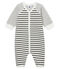 Baby Boys' Soft Footless Sleepsuit MARSHMALLOW white/CAPECOD grey