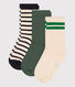 Children's Stripy Cotton Socks - 3-Pack