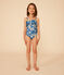 Girls' One-Piece Print Swimsuit BEACH blue/MULTICO