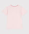 Children's plain short-sleeved cotton T-shirt FLEUR pink