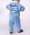 Babies' jogging bottoms in plain cotton FLO blue
