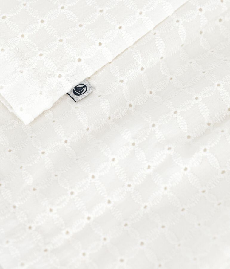 Babies' sleeveless white cotton broderie anglaise dress white