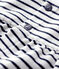 Babies' Fleece Cardigan MARSHMALLOW white/SMOKING blue