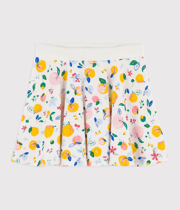Girl's Cotton Skirt white/multicolor