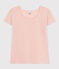 Women's Straight Round-Neck Linen T-Shirt SALINE pink