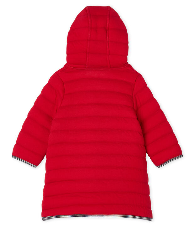 Baby Girls' Quilted Tube Knit Coat red