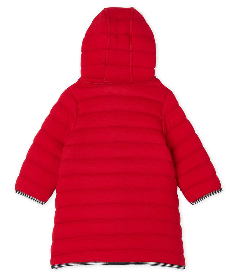 Baby Girls' Quilted Tube Knit Coat red