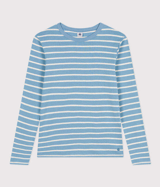 Women's Iconic Cotton Round Neck T-Shirt AZUL /MONTELIMAR