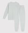 Children's plain velour pyjamas blue