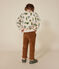 Boys' fleece sweatshirt MONTELIMAR beige/MULTICO white