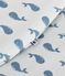 Babies' 3 TOG whale-print velour sleeping bag CO2 /ADRIATIC