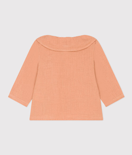 Babies' Long-Sleeved Cotton Gauze Blouse SIENNA pink