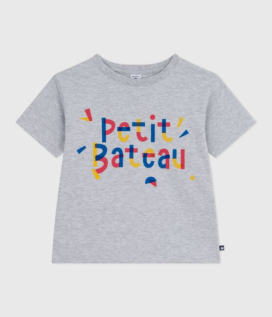 Children's short-sleeved printed T-shirt FUMEE CHINE grey