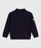 Children's plain cotton polo-style sweatshirt SMOKING blue