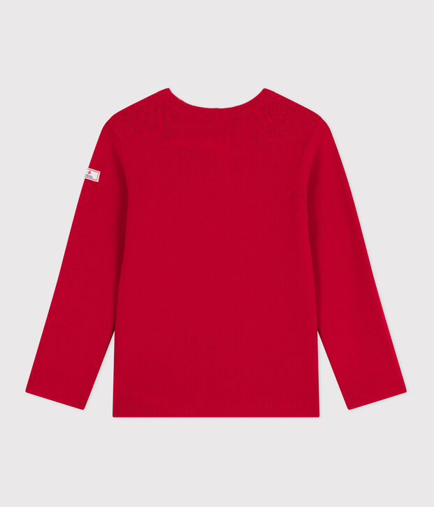 Children's wool and cotton jumper red