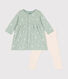 Babies' cotton dress and leggings