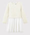 Girls' Long-Sleeved Dress MONTELIMAR CHINE beige