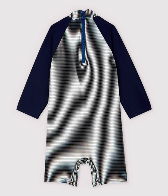 Babies' Unisex UV-Proof Eco-Friendly Swimsuit SMOKING blue/MARSHMALLOW white