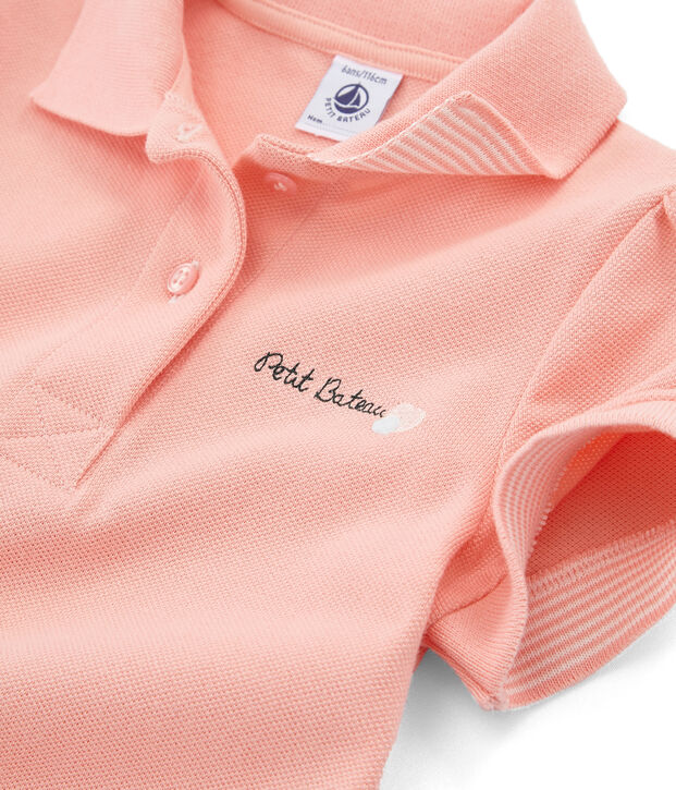 Girls' Short-sleeved Polo Shirt pink