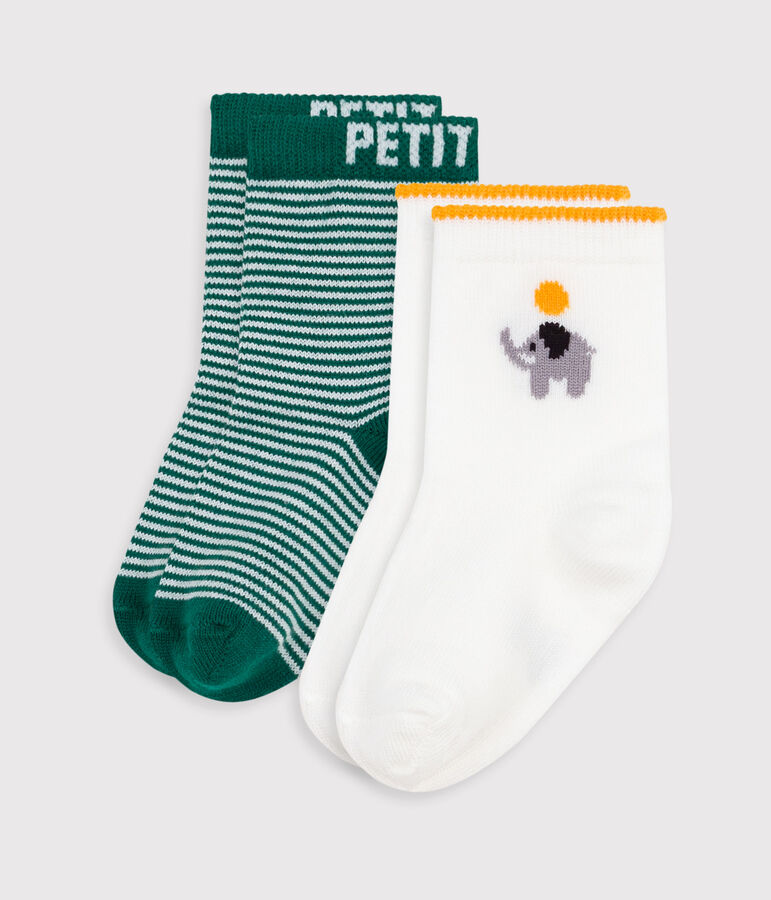 Babies' cotton socks - 2-Pack multicolor