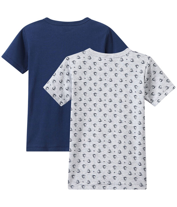 Set of 2 boys' short-sleeved t-shirts white