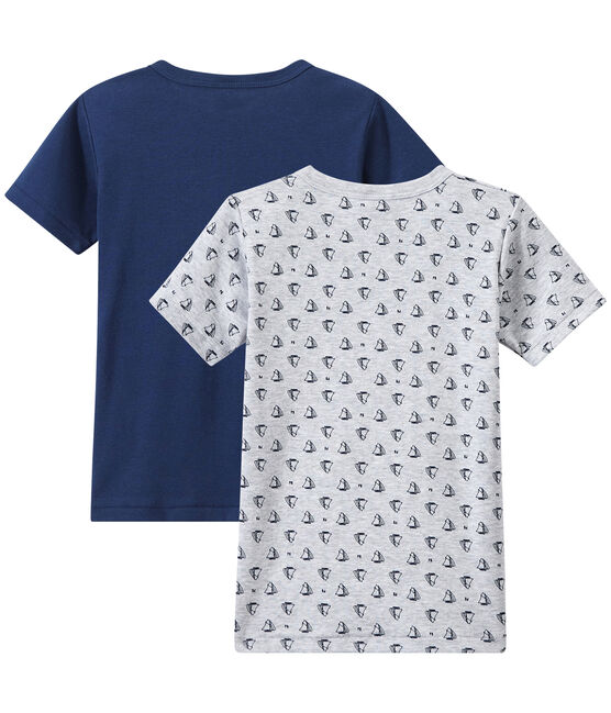 Set of 2 boys' short-sleeved t-shirts LOT white