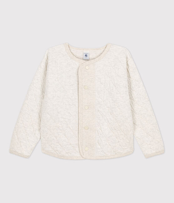 Girls' Tube Knit Cardigan MONTELIMAR CHINE beige