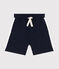 Children's plain cotton Bermuda shorts SMOKING blue
