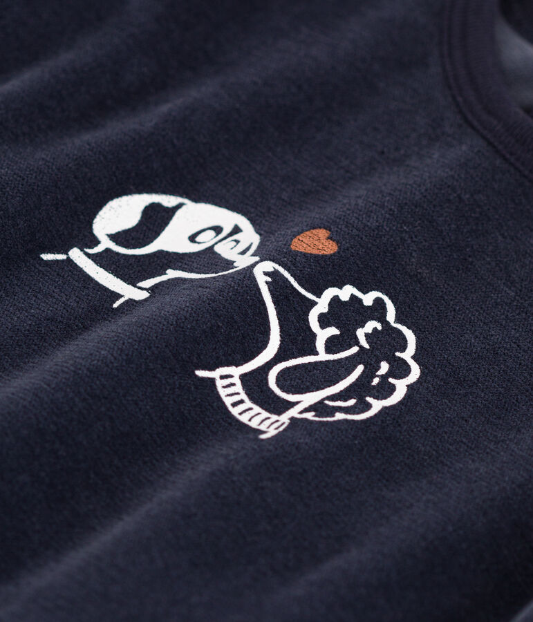 Babies' Velour Dog Patterned Pyjamas SMOKING blue