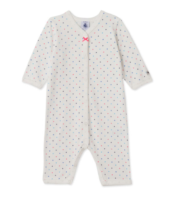 Baby girl's printed sleeper LAIT white/CARMEN red/MULTICO