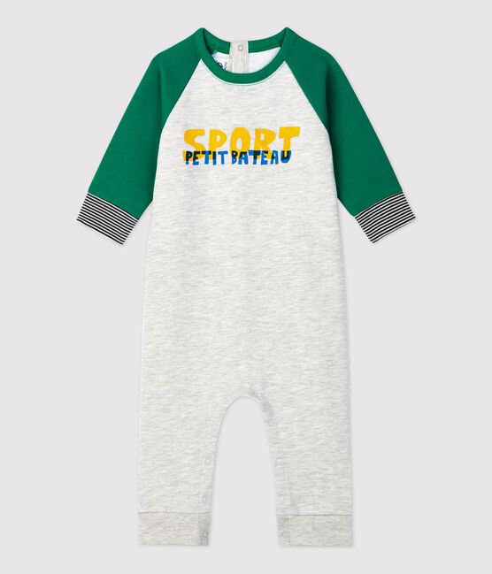 Babies' Fleece Jumpsuit BELUGA grey/PIVERT
