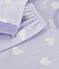 Children's heart-print velour pyjamas SQUAW white/MARSHMALLOW