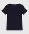 Iconic Women's Admiral Collar Cotton T-Shirt  SMOKING blue